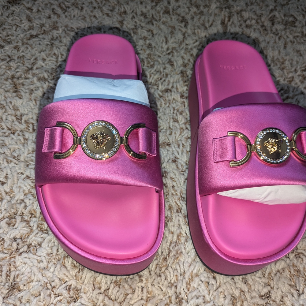 Versace Medusa Platform Sandals Size 38.5